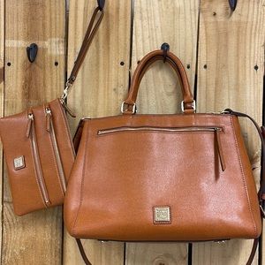 Dooney & Bourke Saffiano Satchel & Wristlet